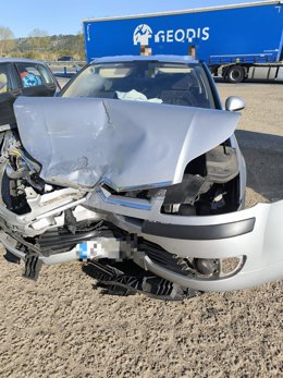 Accidente de tráfico en el km 112 de la A-62, sentido Valladolid, en Cabezón de Pisuerga