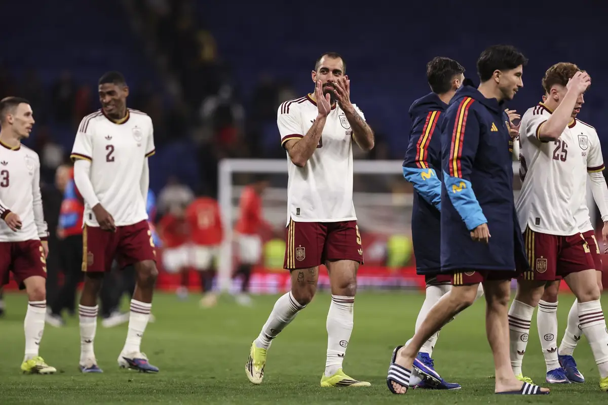 Borja Iglesias en el RCDE Stadium después del partido España - Egipto de este martes, 31 de marzo de 2026. - Javier Borrego / AFP7
