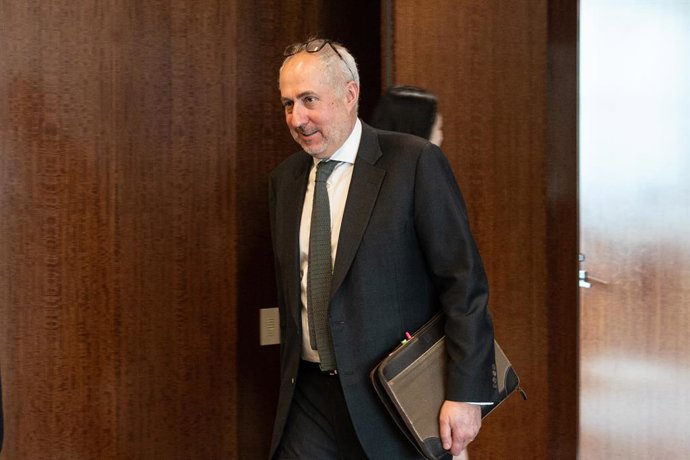 March 31, 2026, New York, New York, USA: Stéphane Dujarric attends meeting between Secretary-General Antonio Guterres and mayor Zohran Mamdani at UN Headquarters in New York, NY on March 31, 2026. Secretary-General presented to mayor two books: UN Charter