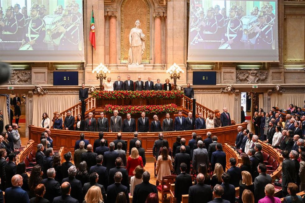 Vista del interior del Parlamento de Portugal