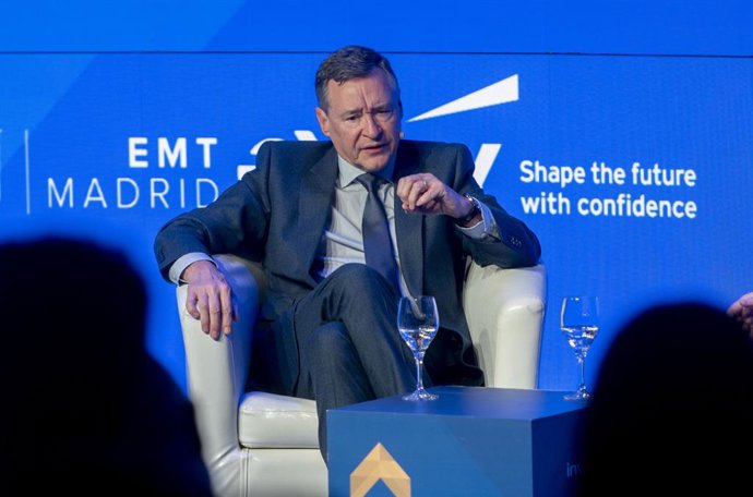 Archivo - El CEO de CriteriaCaixa, Ángel Simón, durante la V edición del foro económico español ‘Wake Up, Spain!’, en Casa de América, a 31 de marzo de 2025, en Madrid (España). Bajo el epígrafe "Los desafíos de España ante el nuevo orden mundial, la quin