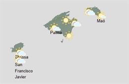 Predicción meteorológica para hoy, 2 de abril, en Baleares: fuerte viento en Menorca y cielos poco nubosos