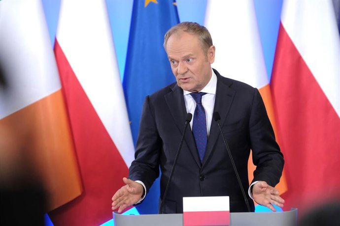 31 de março de 2026, Varsóvia, Varsóvia, Polônia: Chancelaria do Primeiro-Ministro de Varsóvia, 31/03/2026. Encontro do primeiro-ministro Donald Tusk com o primeiro-ministro da República da Irlanda, Micheal Martin.