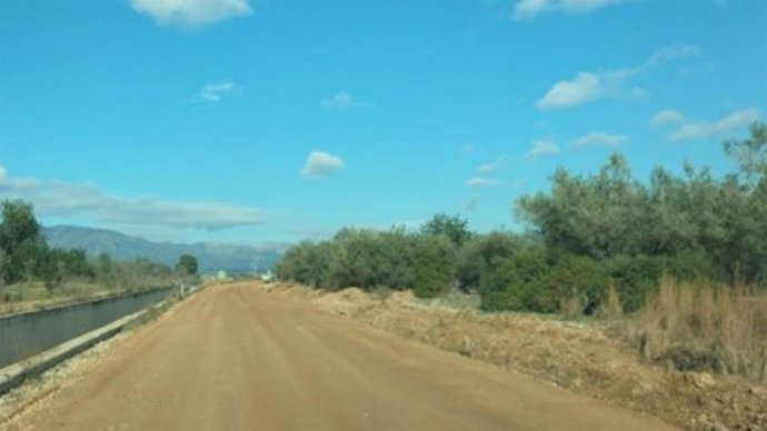 Camino reparado tras una dana en 2025