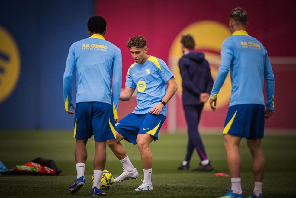 Entrenamiento del FC Barcelona el 2 de abril de 2026