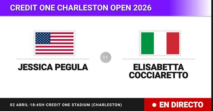 Jessica Pegula - Elisabetta Cocciaretto: resumen y estadísticas del partido de Octavos de final de Credit One Charleston Open