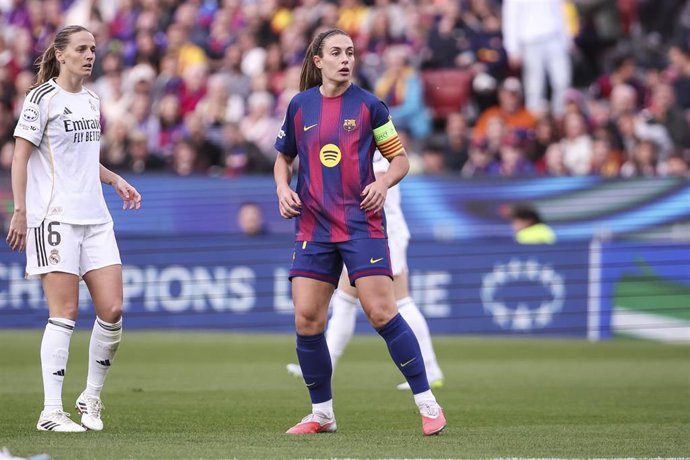 La jugadora del Barça Femení Alexia Putellas en la vuelta de los cuartos de final de la Champions contra el Real Madrid en el Spotify Camp Nou