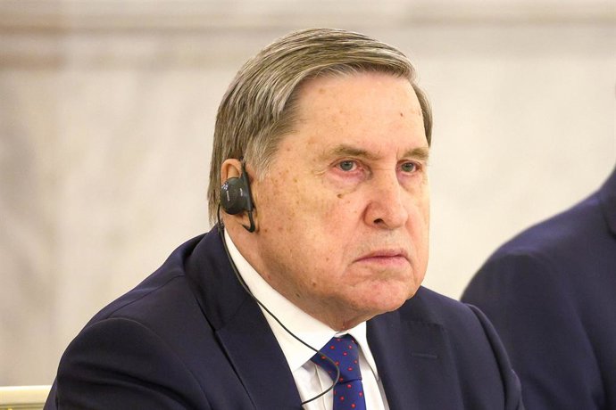 Archivo - Arquivo - RÚSSIA, MOSCOU - 29 DE JANEIRO DE 2026: O assessor presidencial russo Yuri Ushakov participa de uma reunião entre Vladimir Putin, presidente da Rússia, e Mohammed bin Zayed Al Nahyan, presidente dos Emirados Árabes Unidos (EAU), no Kre