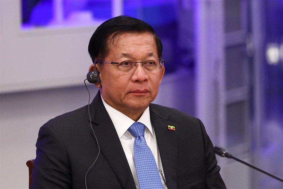 Archivo - El general Min Aung Hlaing, nuevo presidente de Birmania.