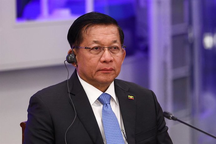 Archivo - El general Min Aung Hlaing, nuevo presidente de Birmania.