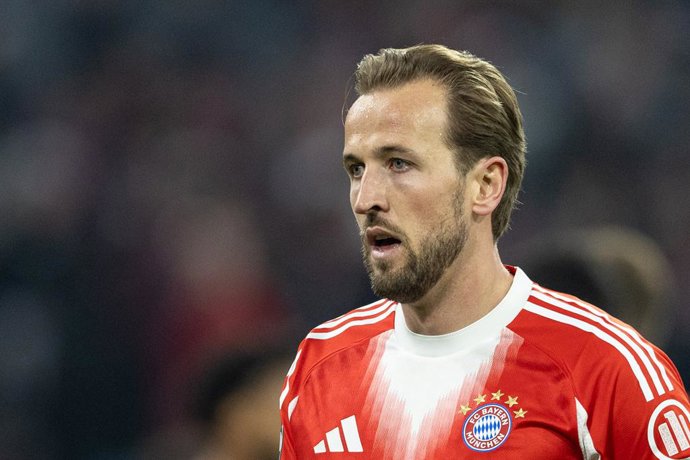 March 18, 2026, Munich, Germany: Harry Kane of Bayern Munich seen during the UEFA Champions League 2025/2026 match between Bayern Munich and Atalanta Bergamo at Allianz Arena. Final Score; Bayern Munich 4:1 Atalanta Bergamo.