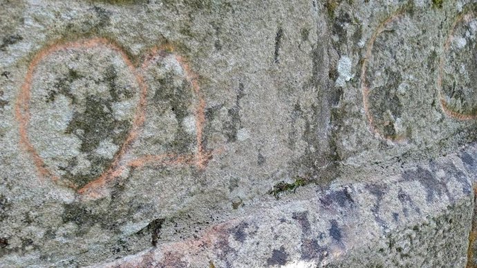 Imaxe das pintadas no Mosteiro