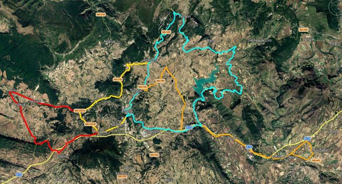 Vías afectadas por el recorrido de la prueba ciclista.