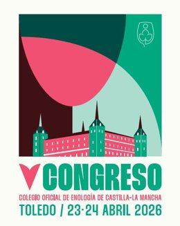 Cartel del 5º Congreso de Enólogos de Castilla-La Mancha.