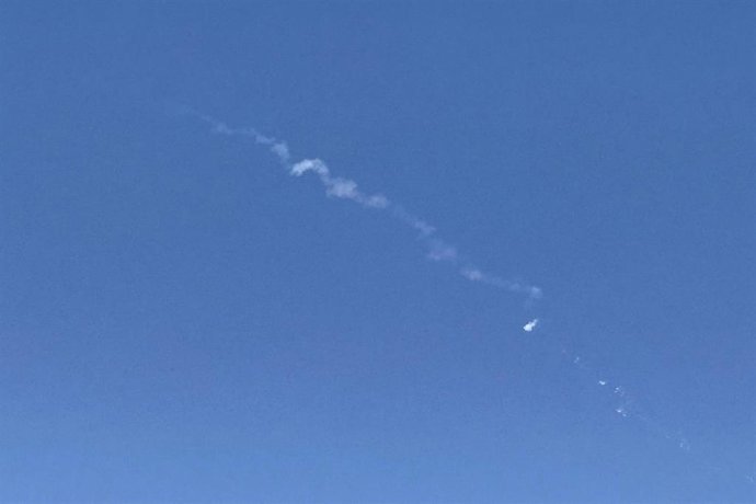 Archivo - Intercepción de un misil en el cielo de Israel en el contexto de la guerra en Irán.