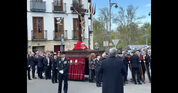 Solemnidad en el centro de Logroño ante el traslado del Santo Cristo de las Ánimas
