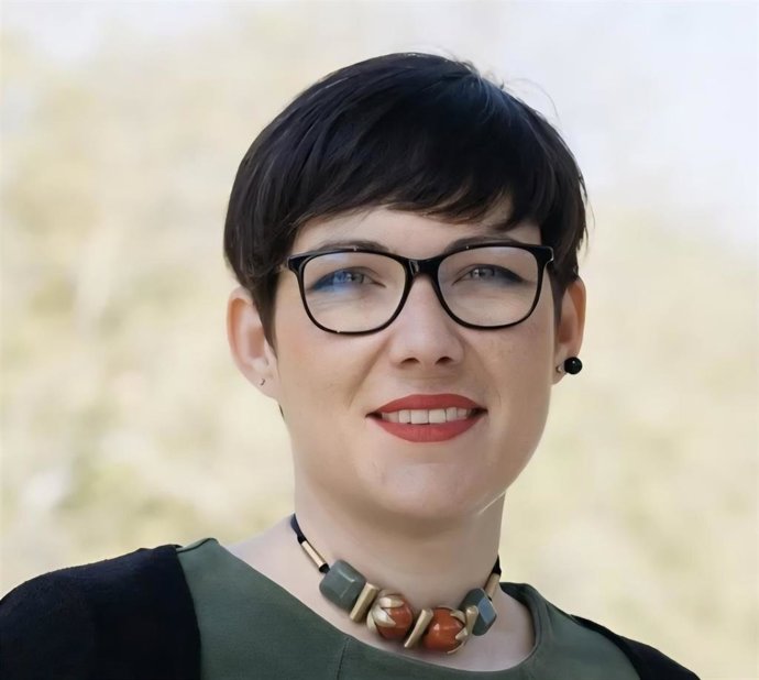 Archivo - La secretaria territorial de CHA en el Alto Aragón, Verónica Villagrasa.