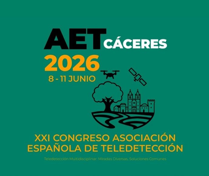 Carteldel Congreso de la Asociación Española de Teledetección en Cáceres