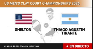 Ben Shelton - Thiago Agustin Tirante: resumen y estadísticas del partido de Cuartos de final de US Men's Clay Court Championships