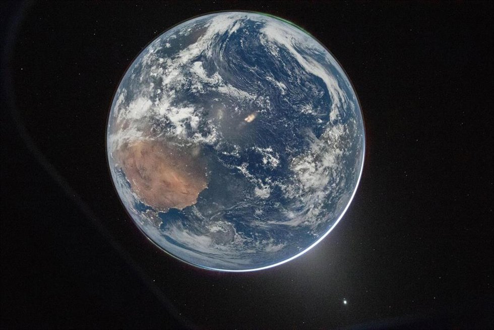 Una de las imágenes de la Tierra compartidas por la NASA.