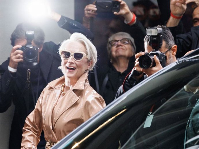 Meryl Streep en el rodaje de 'El diablo viste de Prada 2'
