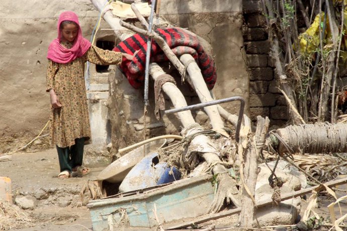 Archivo - NANGARHAR, Aug. 31, 2025  -- This photo taken on Aug. 30, 2025 shows the flood-affected area in Nangarhar province, Afghanistan. Heavy rains and flash floods have claimed five lives and injured eight others in the eastern Afghanistan Nangarhar p