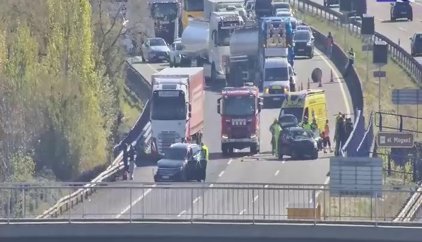 Cortada la AP-7 en Llinars del Vallès (Barcelona) en sentido sur por un accidente