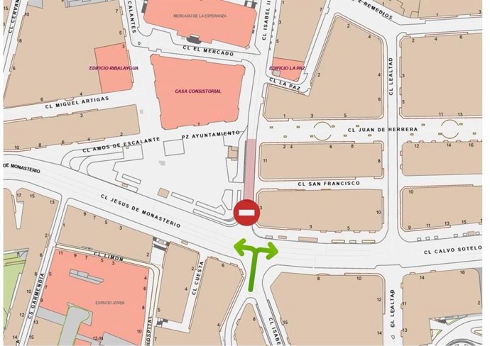 Cortado al tráfico un tramo de Isabel II desde el lunes por la mejora del alcantarillado