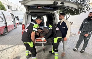 Traslado de heridos al Hospital Al Shifa de la Franja de Gaza