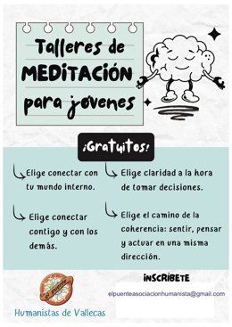 La asociación humanista El Puente ofrece talleres de meditación gratuitos para jóvenes