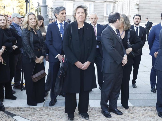Simoneta Gómez-Acebo durante la procesión del Cristo de los Alabarderos, a 03 de abril de 2026, en Madrid (España)