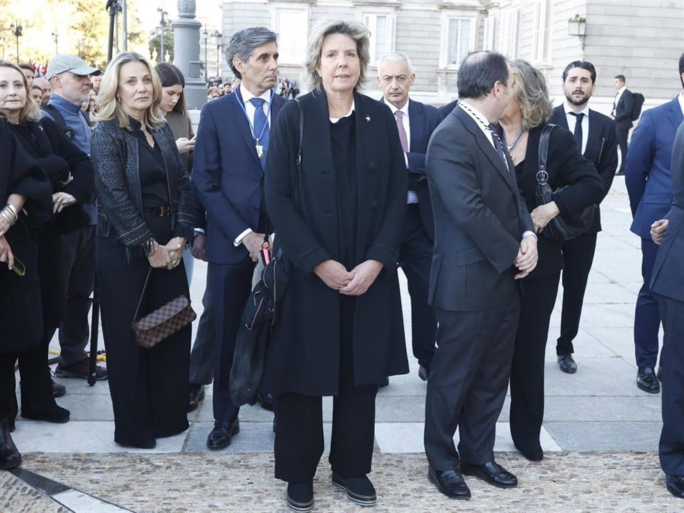 Simoneta Gómez-Acebo durante la procesión del Cristo de los Alabarderos, a 03 de abril de 2026, en Madrid (España)