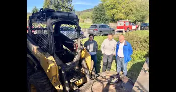 Arde una máquina que trabajaba en reparar la N-640 y el Gobierno apunta a que fue intencionado