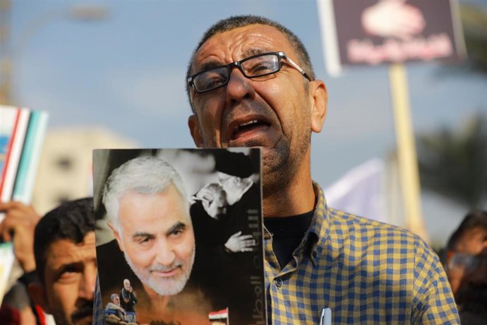 Archivo - Conmemoración en Irán por la muerte del general iraní Qasem Soleimani en un ataque de EEUU en 2020 