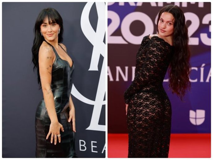 Archivo - Aitana y Rosalía, protagonistas del confesionario en el 'Lux Tour'.