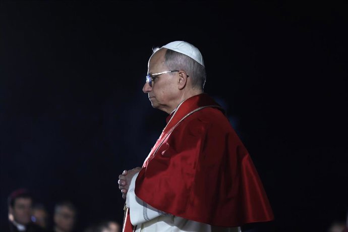 El Papa durante el Via Crucis el Viernes Santo.
