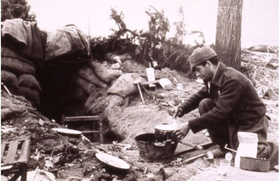 Imagen histórica que se recoge en el Centre d'Interpretació Soldats a les Trinxeres en Villalba dels Arcs (Tarragona)