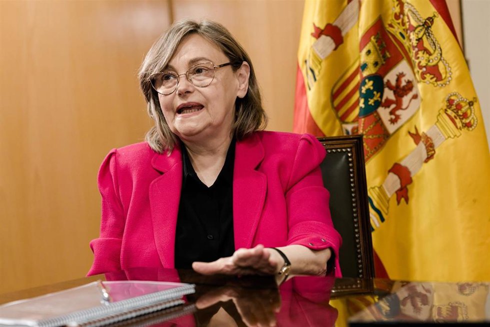 La segunda vocal del Observatorio de Violencia de Género del CGPJ, Esther Erice, durante una entrevista para Europa Press, a 27 de marzo de 2026, en Madrid (España).