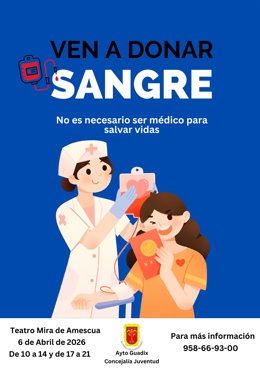 Cartel de donación de sangre.