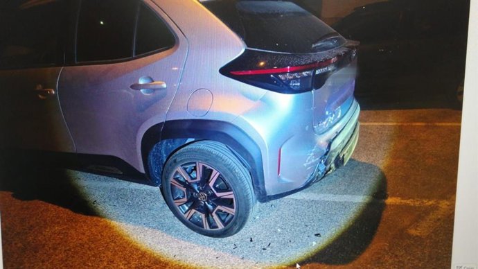 El vehículo dañado en El Campello