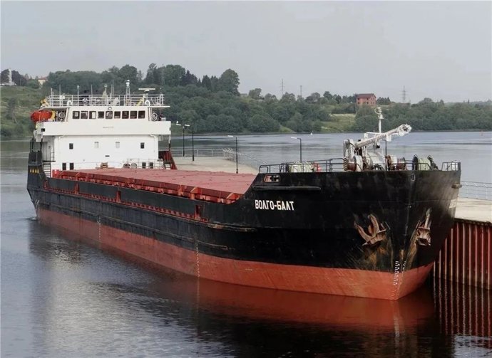 Buque 'Volgo Balt', hundido tras un ataque en el mar de Azov