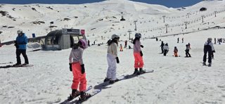 Esquiadores en Sierra Nevada durante la Semana Santa de 2026.