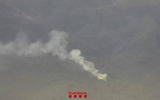 Imatge de l'incendi forestal a Capafonts (Tarragona)