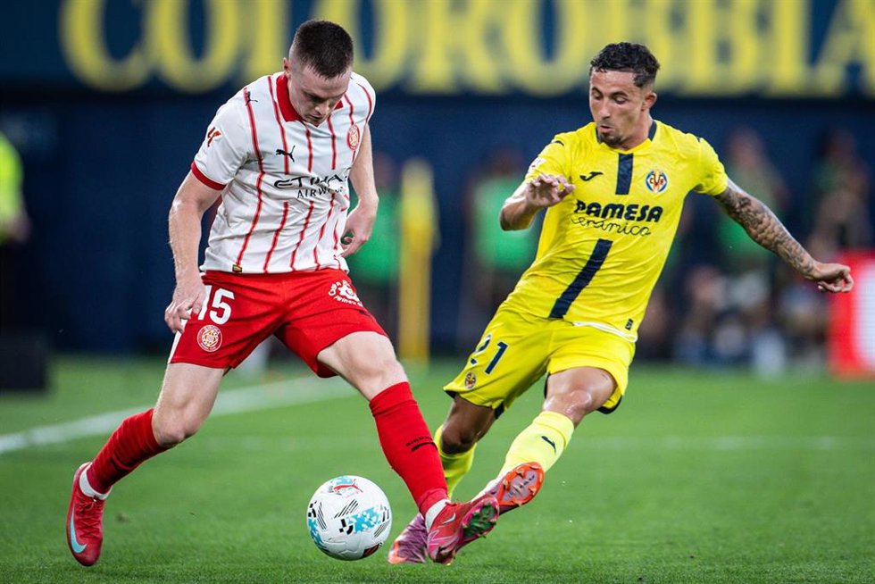 Archivo - Viktor Tsygankov y Yeremy Pino en el Villarreal-Girona de la primera vuelta