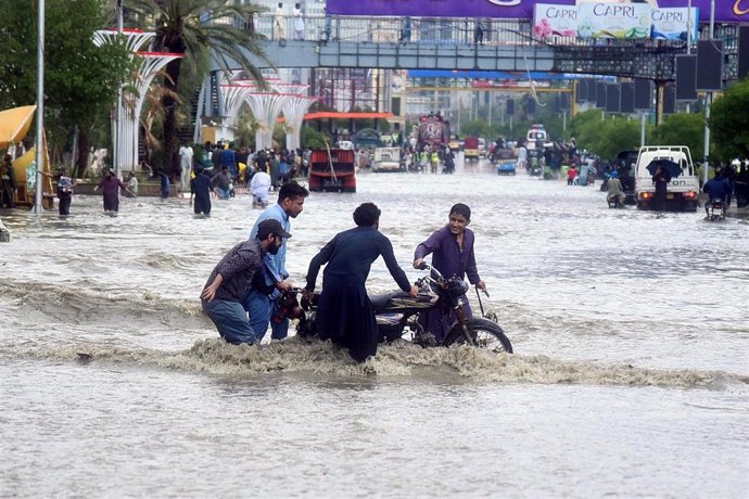 Inundaciones en Karachi (Pakistán)