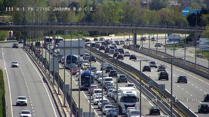 Retenciones en las carreteras madrileñas.