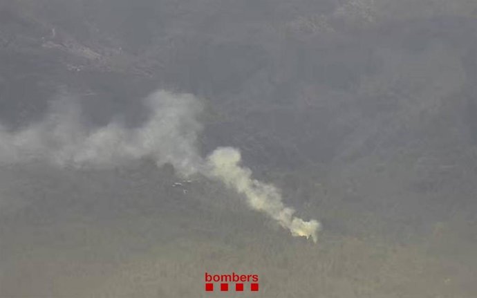 Imagem do incêndio florestal em Capafonts (Tarragona)