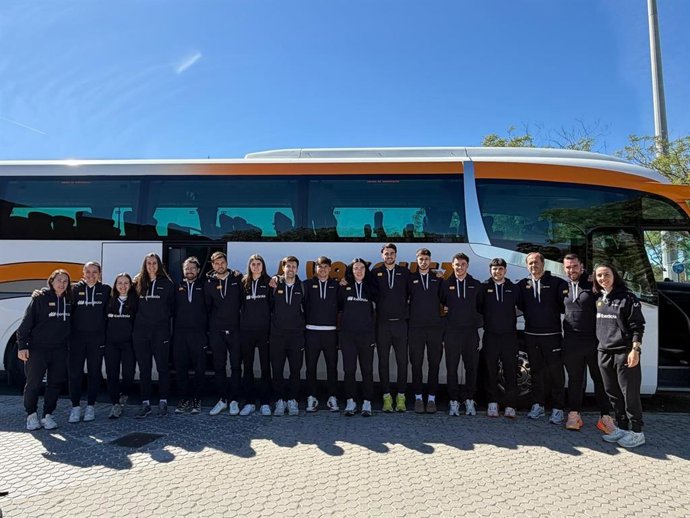 El equipo español de bádminton en el Campeonato de Europa de Huelva 2026
