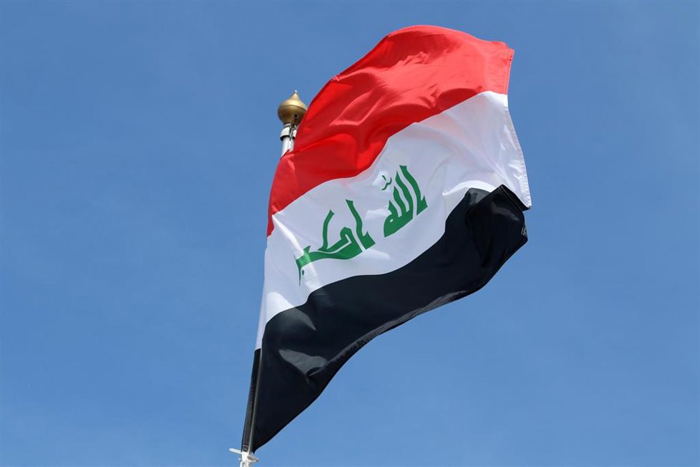 Archivo - Bandera de Irak en una imagen de archivo