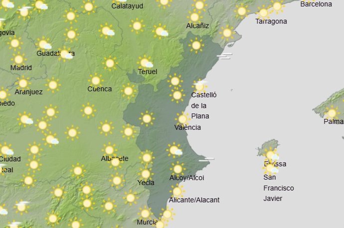 Tiempo en el Lunes de Pascua en la Comunitat Valenciana